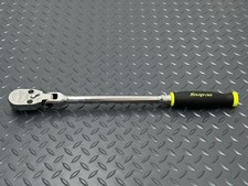 Snap-on Tools 12 Drive Hi Viz Yellow Soft Grip Flex Head Ratchet Shf80ahv New