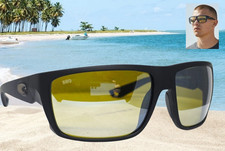 COSTA DEL MAR black/sunrise silver mirror FLY LINE polarized 580G sunglasses NEW