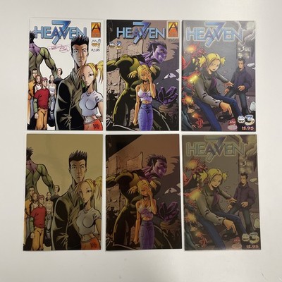 Heaven 7 #1-3 2001 NM Complete Set x2 Regular Covers & Foli Virgin Variants