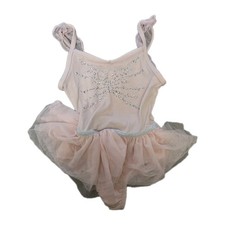 Cat  Jack Girls Ballet Tutu Leotard XS 4/5 Pink Rhinestone Dance Costume