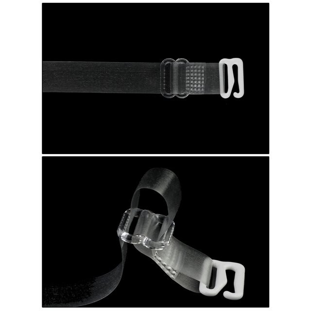 1 PAIR 1.5cm Clear Bra Straps Transparent Invisible Adjustable eBay