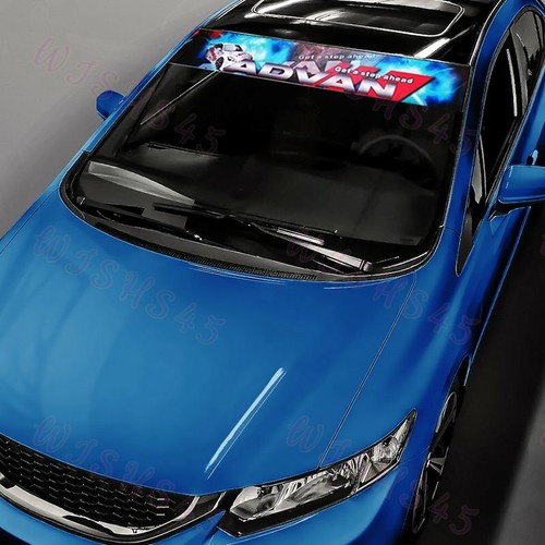 For ADVAN GTR WRX RSX FRS Windshield NonFading Vinyl Banner Decal sticker 53" eBay