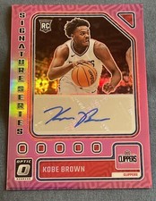 2023-24 Panini Donruss Optic - Signature Series #SS-BRW Kobe Brown (AU, RC)