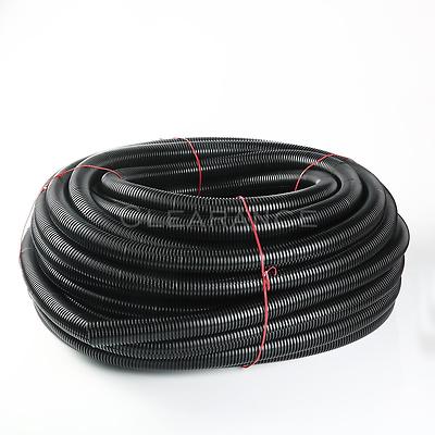 1'' Split Wire Loom Conduit 25 Ft. Polyethylene Tubing Car Automotive Power Amp