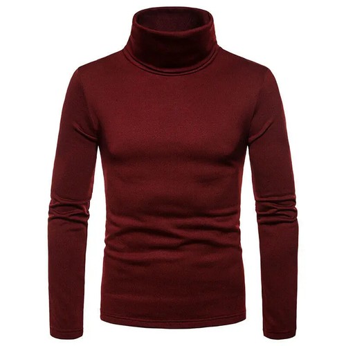 Maglione Uomo Invernale Autunno Girocollo Manica Lunga Tinta Unita Elasticizzato Kintted - Foto 28 di 28
