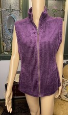 NWT Womans small Woolrich Kinsdale Zip Cotton Sweater Corduroy Vest Purple