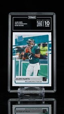 TAG 10 PRISTINE/POP 1 2020 DONRUSS Jalen Hurts ROOKIE CARD #314 RC/'20