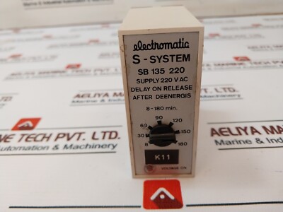 ELECTROMATIC SB 135 220 Delay On Release After Deenergis Relay 8-180 MIN