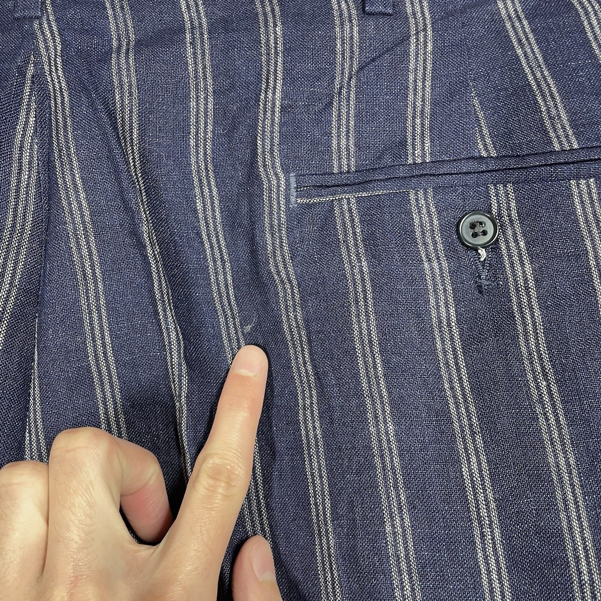 VINTAGE 70s Polo Ralph Lauren 100% Linen Pants Trousers 36x38