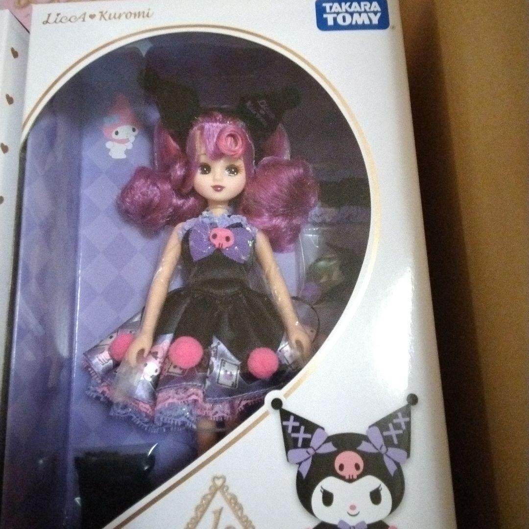 Licca-chan Doll Kuromi My Melody Set Sanrio Takara Tomy Gothic