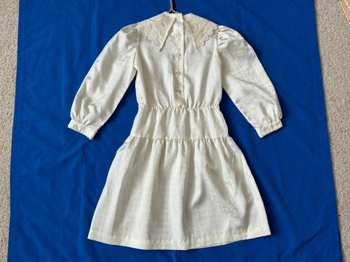 VTG ILGWU Girl Dress Ivory Ribbons & Lace Collection Union Made USA Sz 7 Easter - Picture 9 of 10