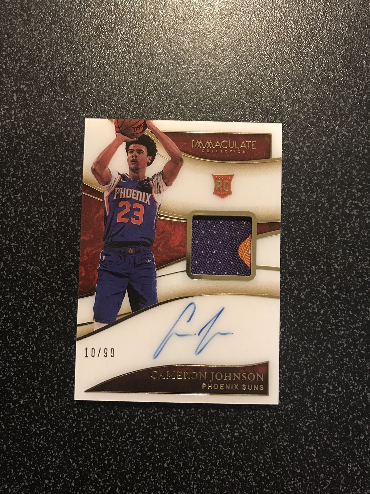 2019-20 Immaculate Collection Cameron Johnson RPA Rookie Patch Auto RC #10/99