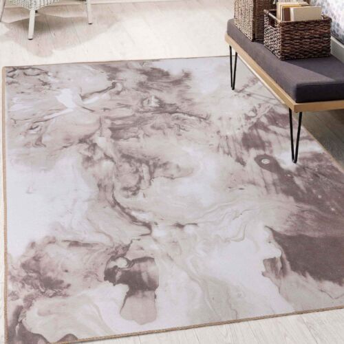 Yuma Abstract Marble Polyester Washable Indoor Area Rug or Runner Rug - Picture 13 of 24