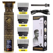 Professional Cordless Hair Clippers Barber Salon Trimmer Kit Men Cutting Machine