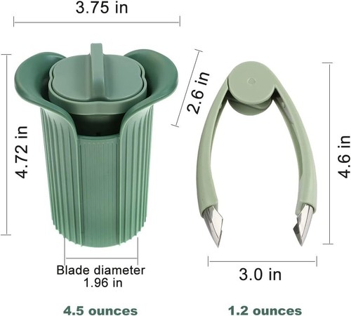 Fruit & Veg Slicer Set: Cucumber Slicer & Strawberry Huller, Salad/Cake Decor - Picture 4 of 6