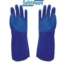 Safetyware Protecto VDR35 Double Coated PVC Gauntlet Chemical Long Work Gloves