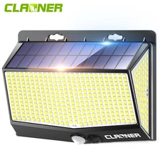 468 LED Solar Power Lights Outdoor PIR Motion Sensor Garden Security Wall Lamp