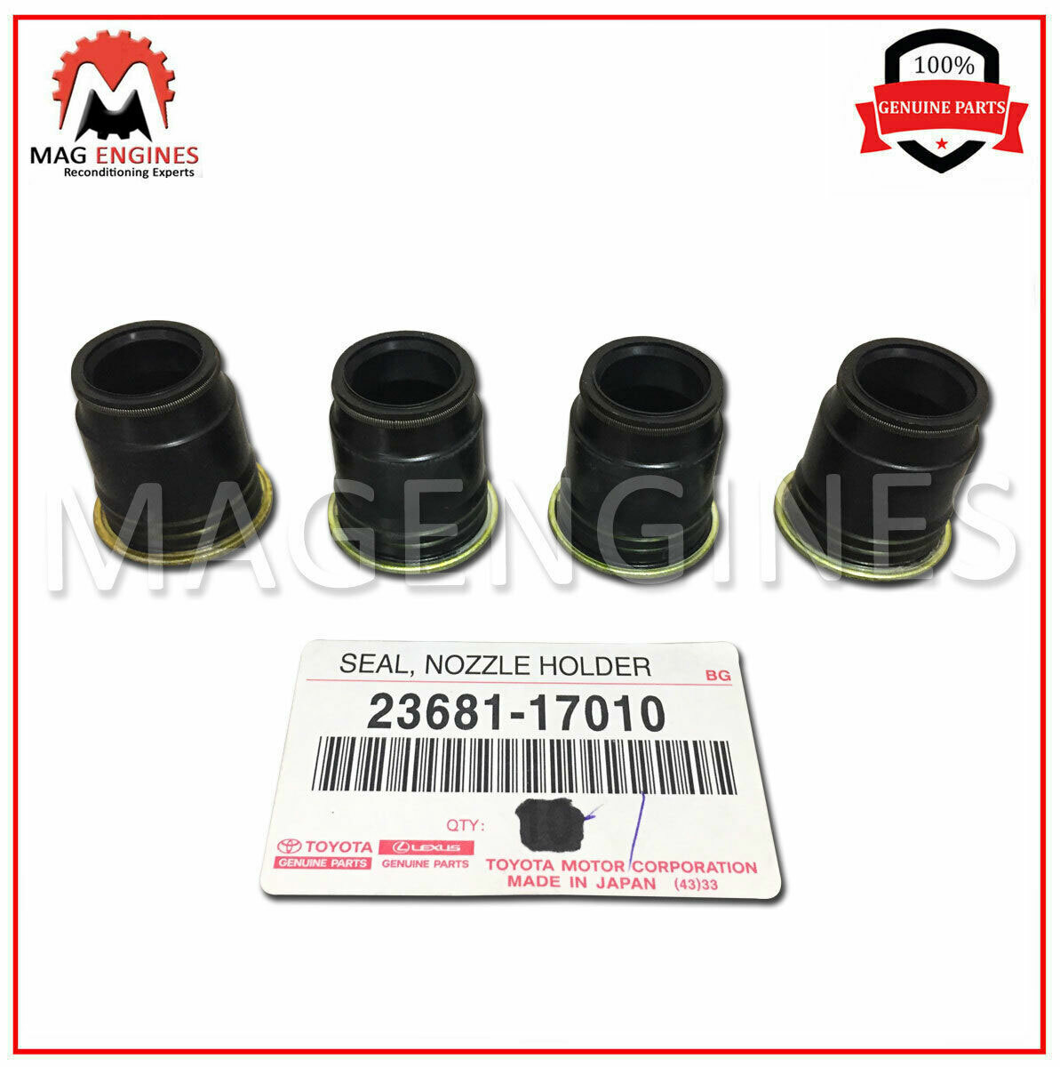 じじ 23681-17010 GENUINE OEM NOZZLE HOLDER SEAL SET 2368117010 | eBay