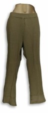 Denim  Co Active Ankle Pants W/Back Slit Detail-Olive Green-Large-New A288364