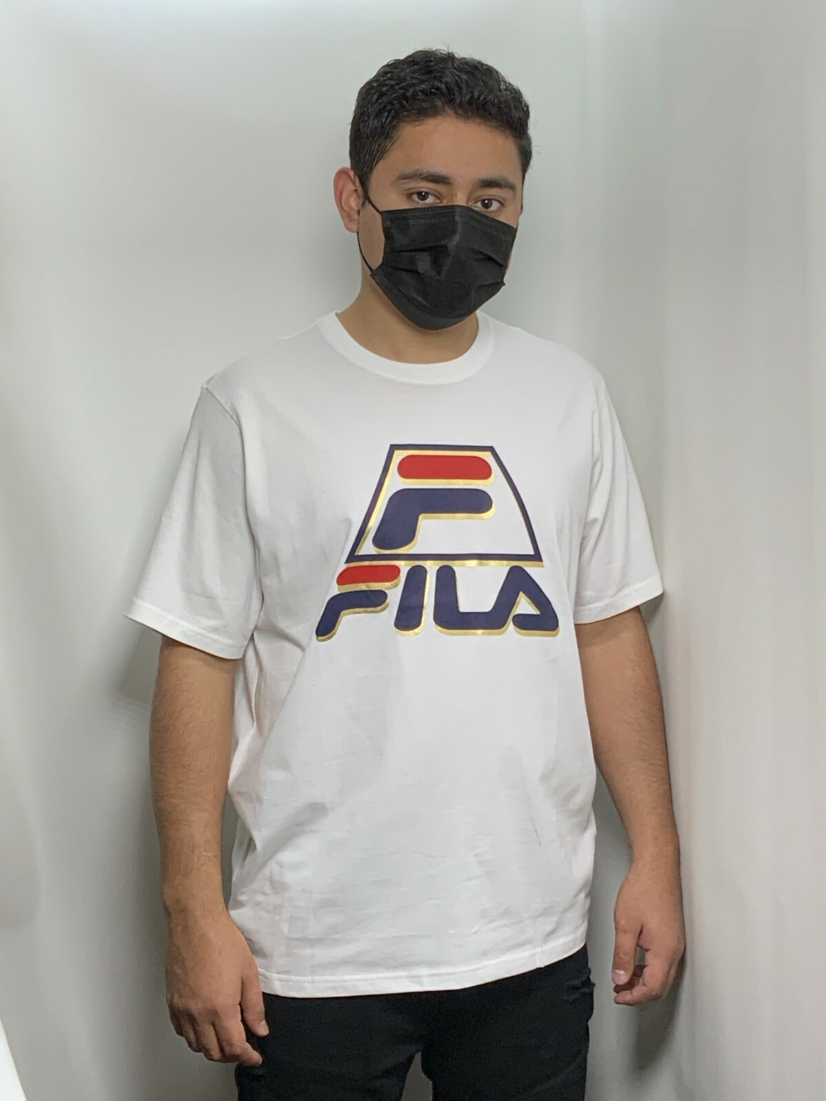 T shirt uomo Fila bianca firmata manica corta