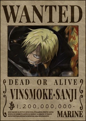 POSTER ONE PIECE VINSMOKE SANJI TAGLIA 1.2 MILIONI FORMATO A3(45X32) - 第 1/1 張圖片