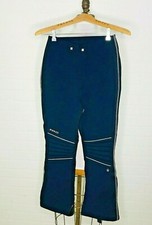 Gigi Rizzi Ski Pants Italy 44 Navy Blue White Stripe Snow Boarding Racer Stretch