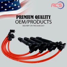 4X High Performance Spark Plug Wires OEM For Kia Soul Spectra Hyundai 2750123B70