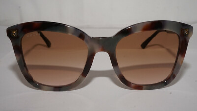 GUCCI New Sunglasses Havana Marble Brown GG0217S 004 52 20 140