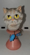 Pat Ciccolella Cat Head With2 Mice Egg Dish Figure B66