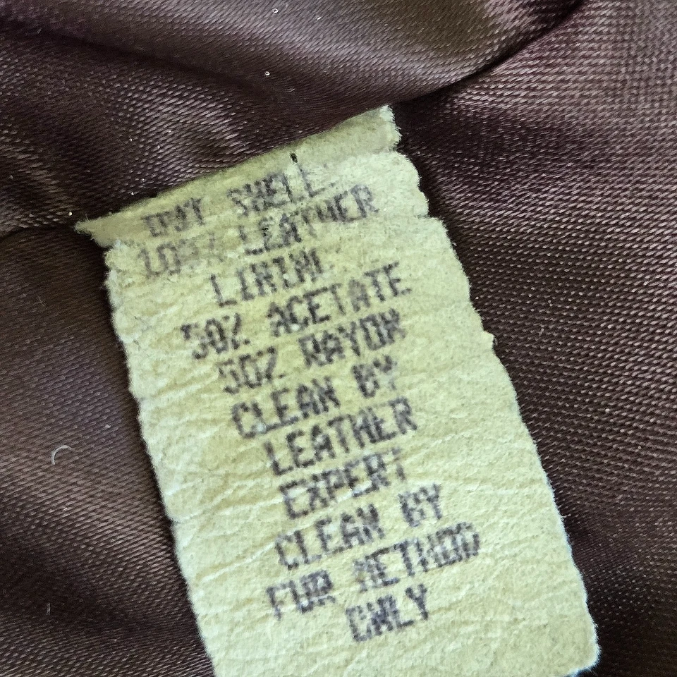 Chaqueta estilo bombardero vintage de cuero de vaca GK de los años 80 para hombre talla 46 XL Foto 4 de 4