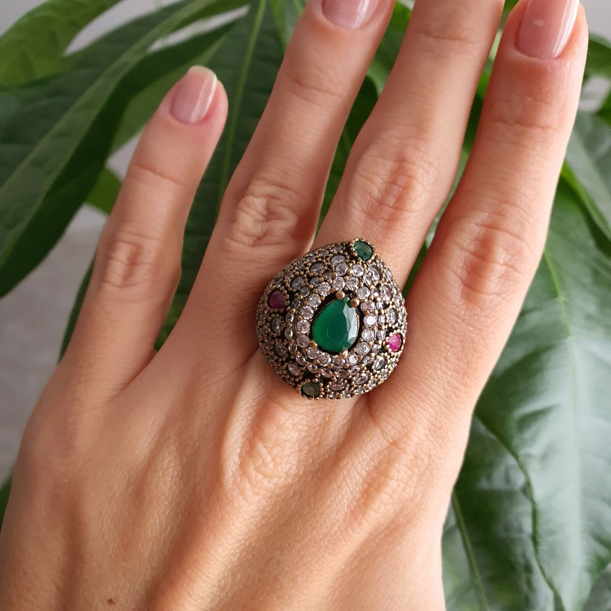 Turkish emerald ring sale