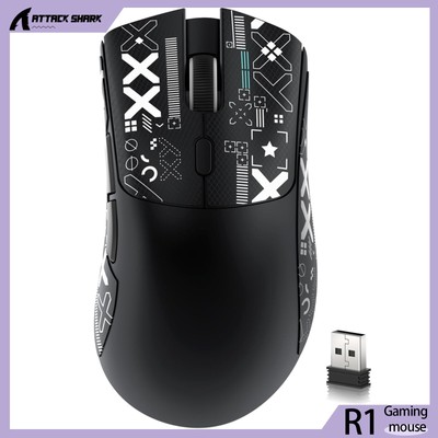 Attack Shark R1 59g SUPERLIGHT Gaming-Maus PixArt PAW3311BT/2,4G kabellos/kabelgebunden