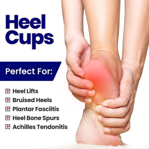 Gel Heel Cushions for Heel Pain Relief (3 Pairs) Plantar Fasciitis Heel Cups ... - Picture 2 of 7