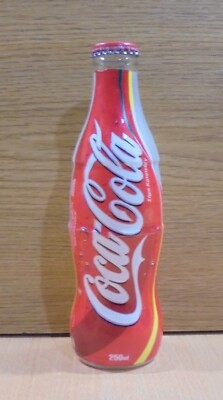 COCA COLA SODA ATHENS 2004 OLYMPIC GAMES BOTTLE 250ML EMPTY CAIRO JUNE 2004
