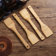 2/4/6 Piezas Utensilios Espátula Cuchara Pala Cocina Madera Bambú Herramientas EE. UU.