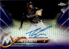 2018 Topps Chrome #RA-TG Tayron Guerrero Purple /250 Auto Miami Marlins