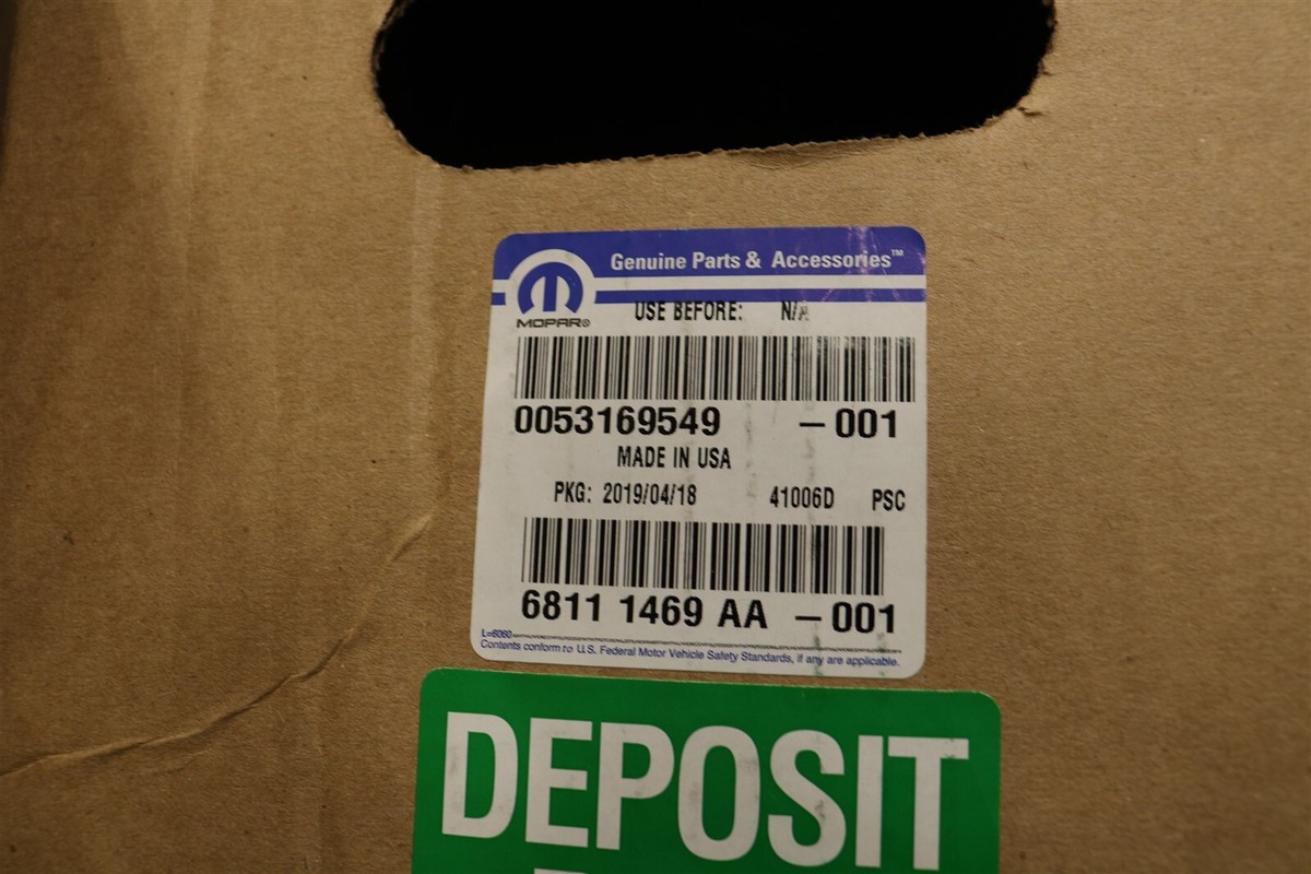 NEW OEM Mopar Rear Bumper Cover Lower Fascia 68111469AA NEW OEM Mopar Rear Bumper Cover Lower Fascia 68111469AA
