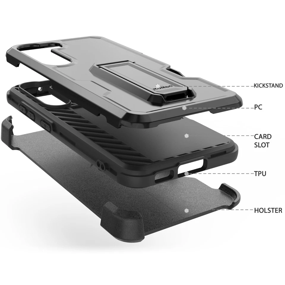 Funda Carcasa SOPORTE NEGRO CAMUFLAJE CAZA VERDE para Samsung Galaxy S23 Ultra Foto 3 de 4