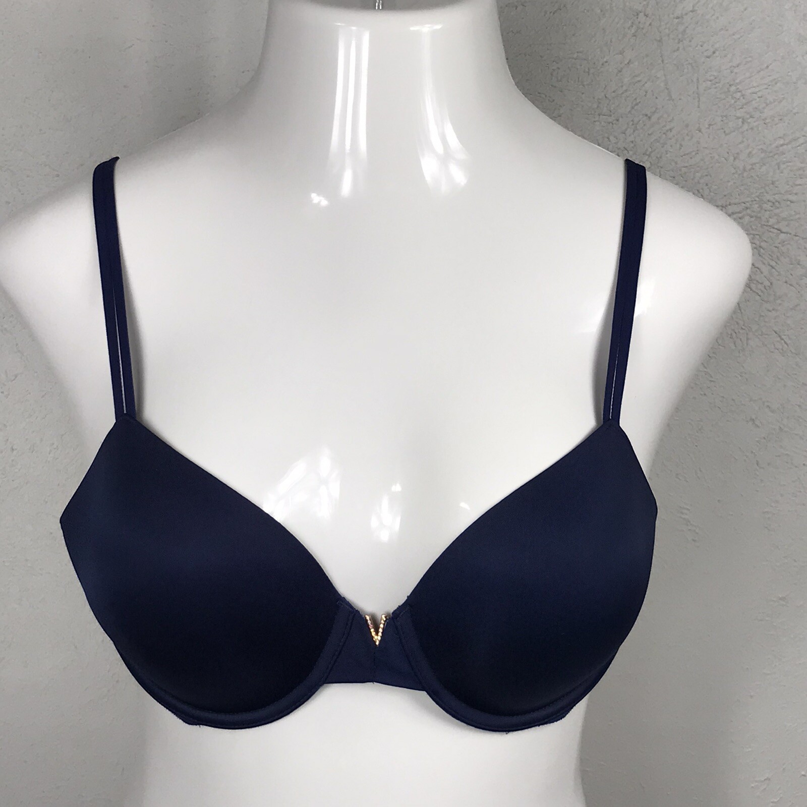 34D Victoria's Secret Women's Bra ~Blue ~ Adjustable Straps ~Underwired ~Push Up