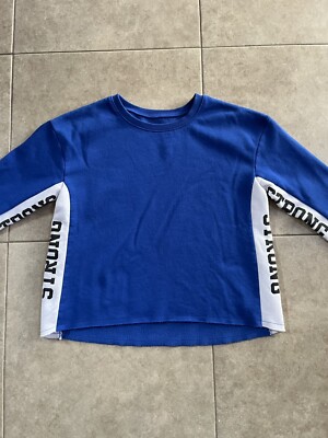 Justice Girls Cropped Sweatshirt, Size 18/20 Royal Blue STRONG