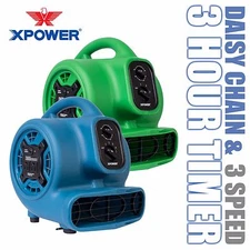 XPOWER P-230AT 925 CFM 3 Speed Mini Air Mover Carpet Dryer Floor Fan Blower