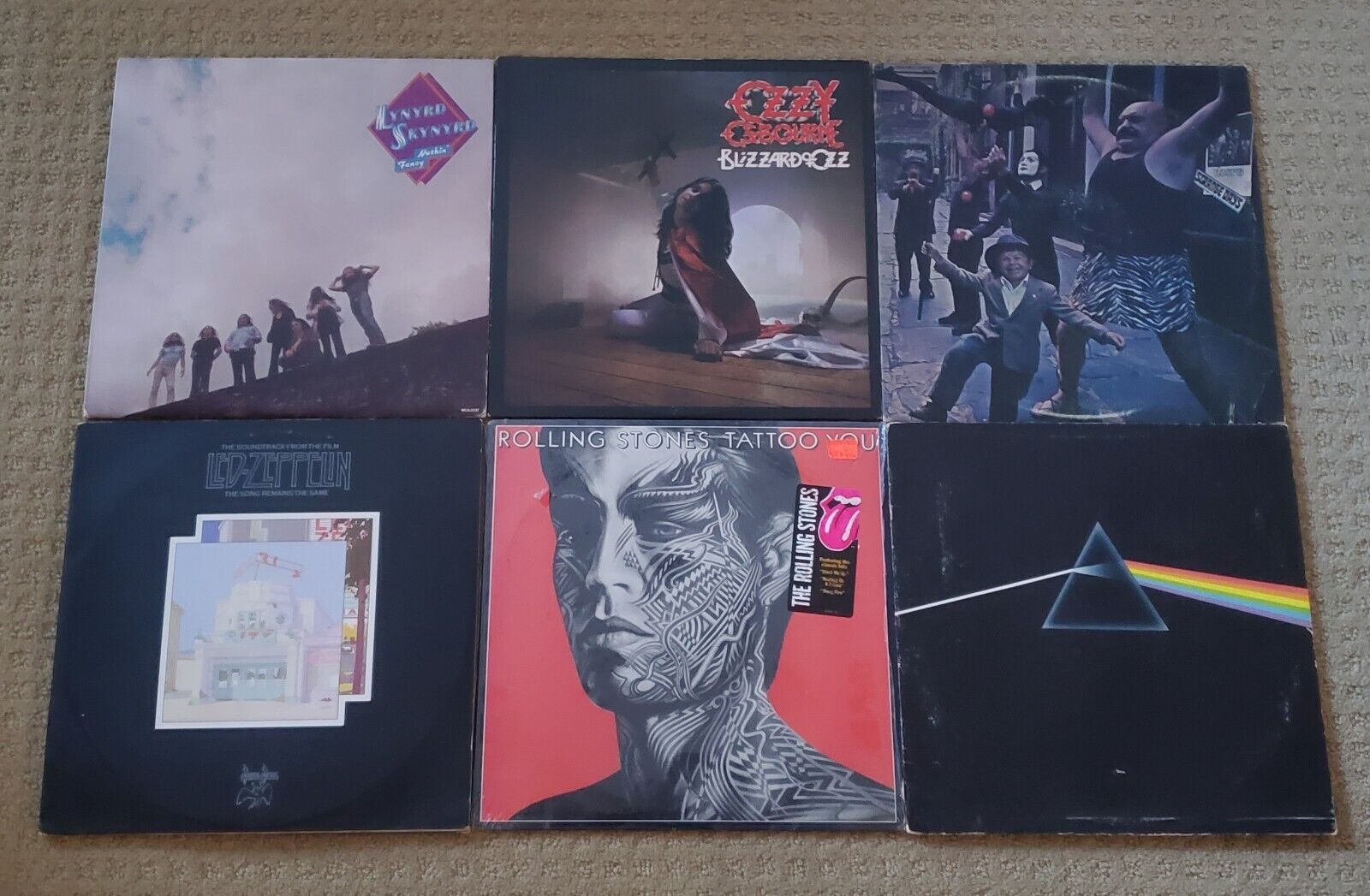 Classic Rock vinyl record albums lot Doors Led Zeppelin Pink Floyd Ozzy Osbourne