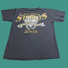 2002 Sturgis Mens L Black Eagle Skull T Shirt Biker Motorcycle Rally Vtg