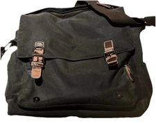 Leather & Waxed Canvas Bag Messenger Rugged Laptop Stylish Roomy Urban Village