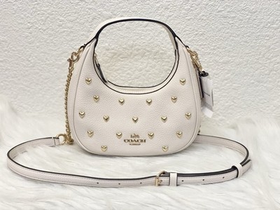 Coach Carmen Mini Crossbody Bag With Heart Rivets Leather/Gold