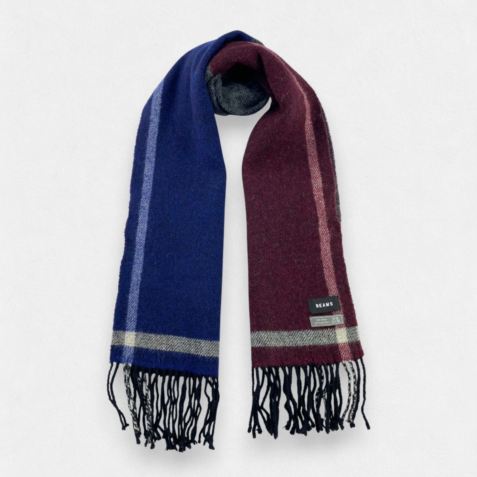 Vintage Beams Scarf Muffler Neck Wrap Scarf Wool Unisex Scarves