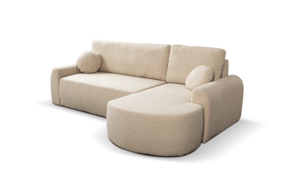 Sofa Bed Corner Left or Right Side Grey Black Beige  Jazz Free Delivery - Image 3 of 4