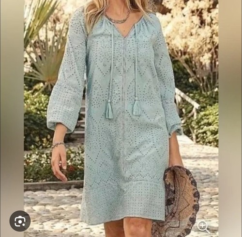Neu ohne Etikett Sundance Coastland besticktes Kleid mit Ösen Einzelhandel 148 $ Größe S Petite 220