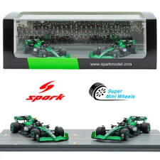 Sparky 1:64 KICK Sauber F1 Team C44 #24 & #77 Abu Dhabi GP 2024 Valtteri & Zhou