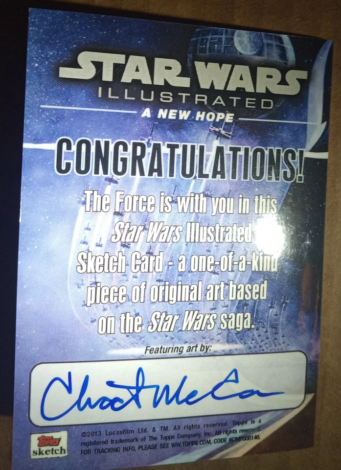 Jawa 2013 Topps Star Wars Illustrated A New Hope Panorama Sketch 1/1 Vader - Image 2 of 3